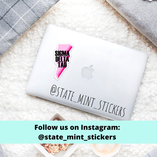 Sigma Delta Tau / Sig Delt / Sig Tau Greek Letters Sticker / Decal | 3.5" Wide