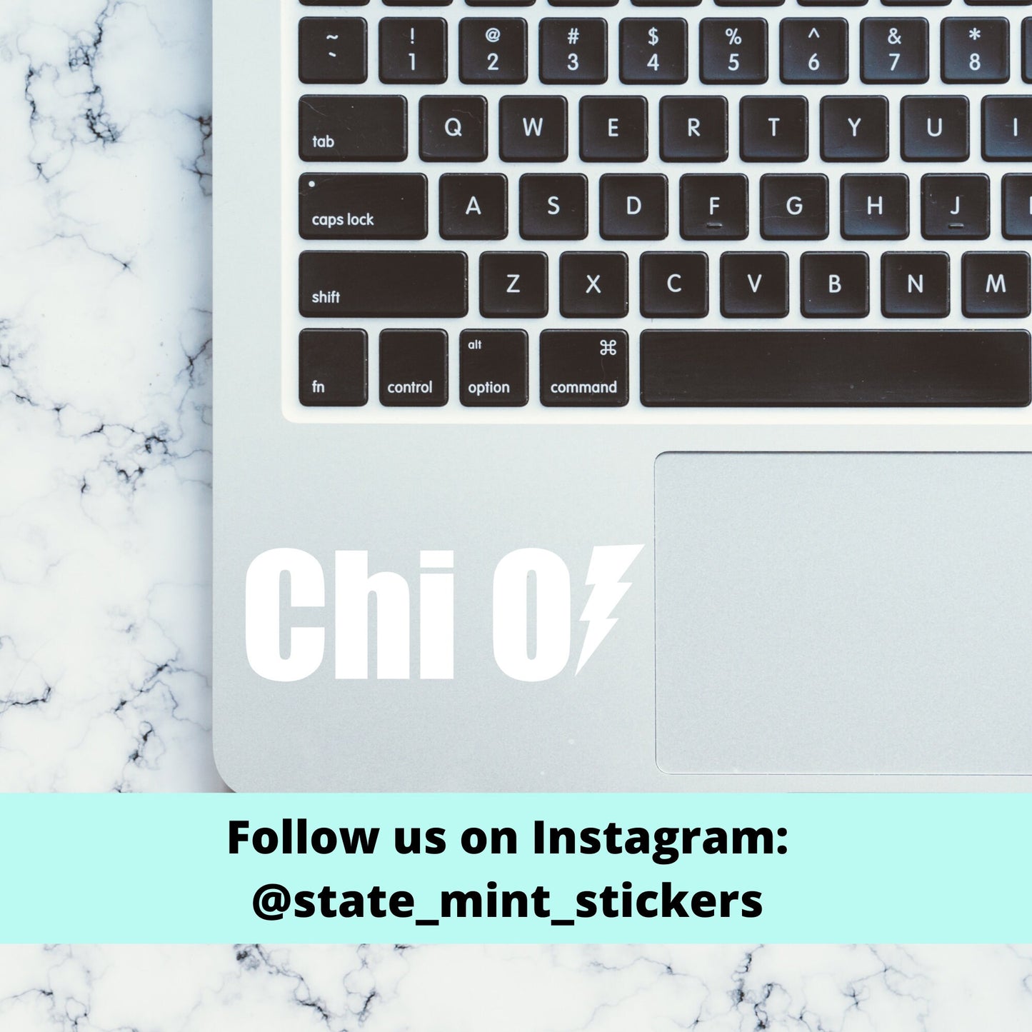 Chi Omega Sorority Lightning Bolt Vinyl Transfer Decal / Sticker | Waterproof for Car, Laptop, Water Bottle, Cooler