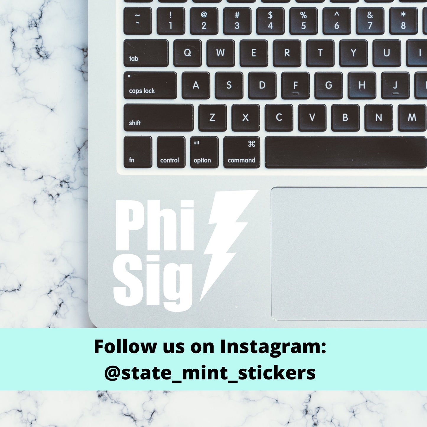 Phi Sigma Sigma Sorority Lightning Bolt Vinyl Transfer Decal / Sticker | Waterproof for Car, Laptop, Water Bottle, Cooler, laptop sticker