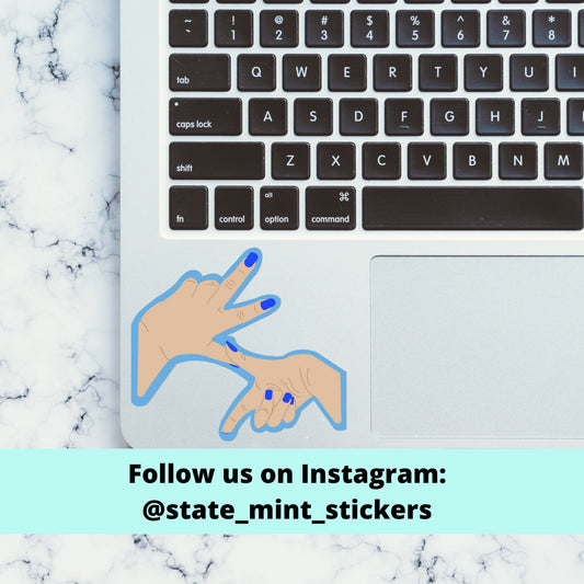 Kappa Kappa Gamma Sorority Hand Sign Decal / Sticker | 4”