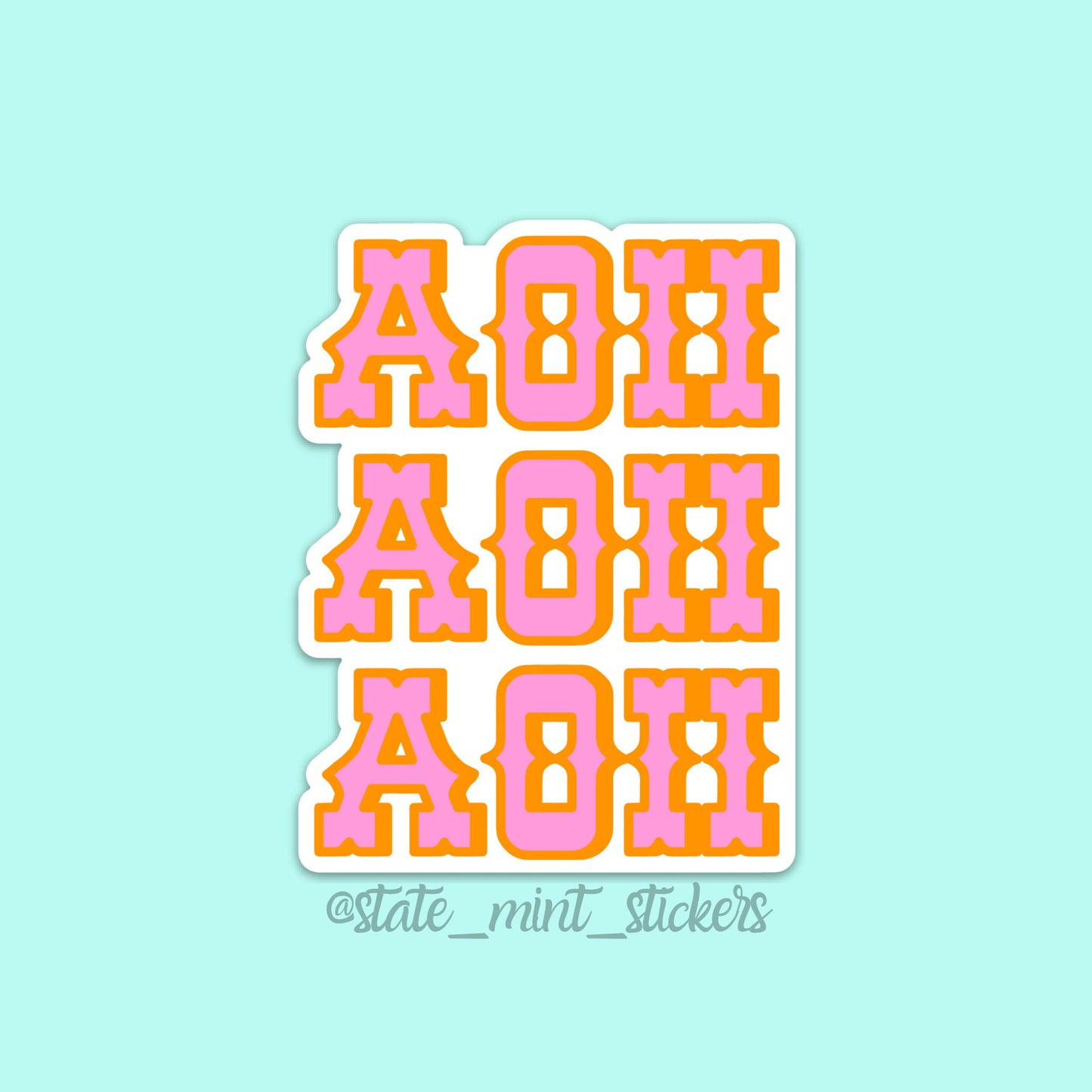 Alpha Omicron Pi AOII Sorority Cowgirl YeeHaw Howdy Sticker / Decal | 3.5", laptop sticker, car decal, big little, bid day, bulk custom