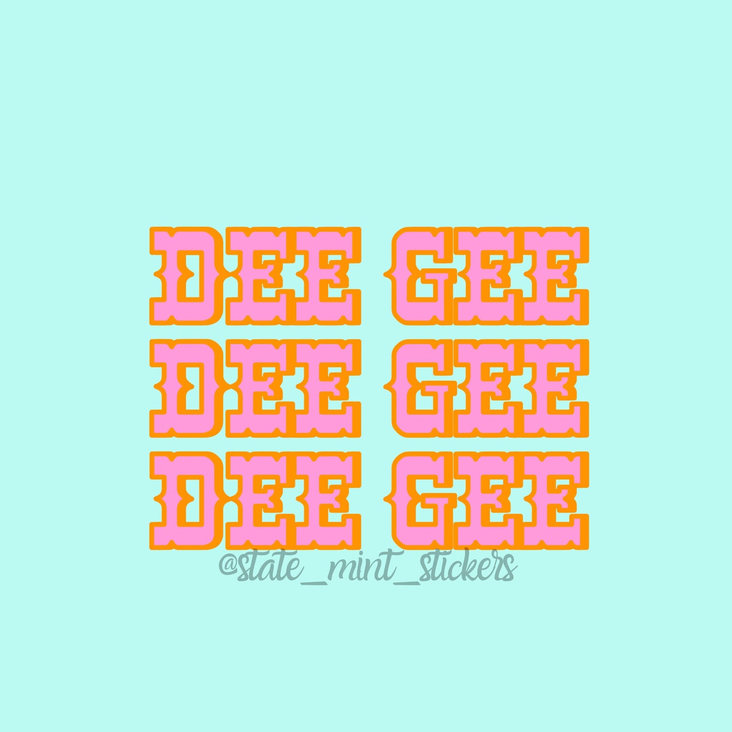 Delta Gamma Dee Gee Sorority Cowgirl Themed Sticker  | 3.5" Wide