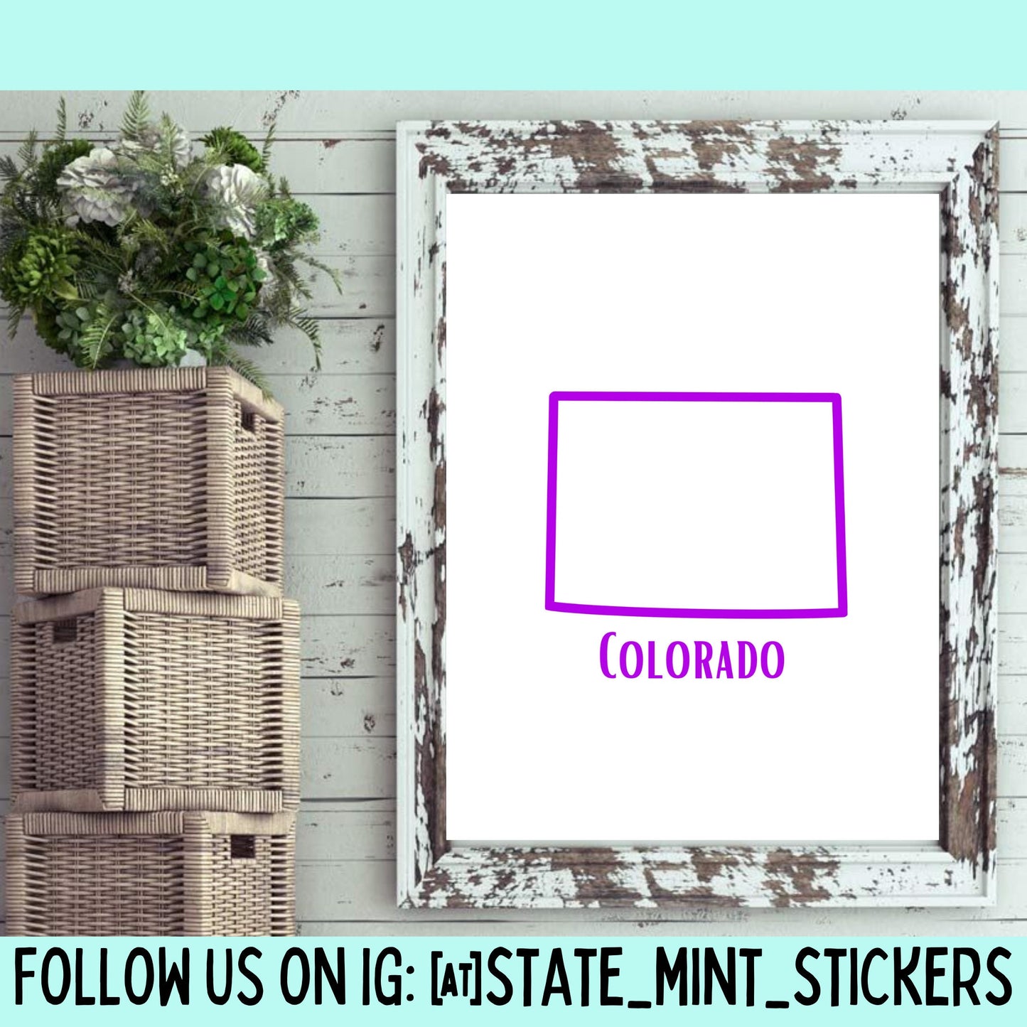 Colorado State Outline Print, Digital Print, Digital Download, Art Print, Wall Art, State Shaped Print, Custom State Shape