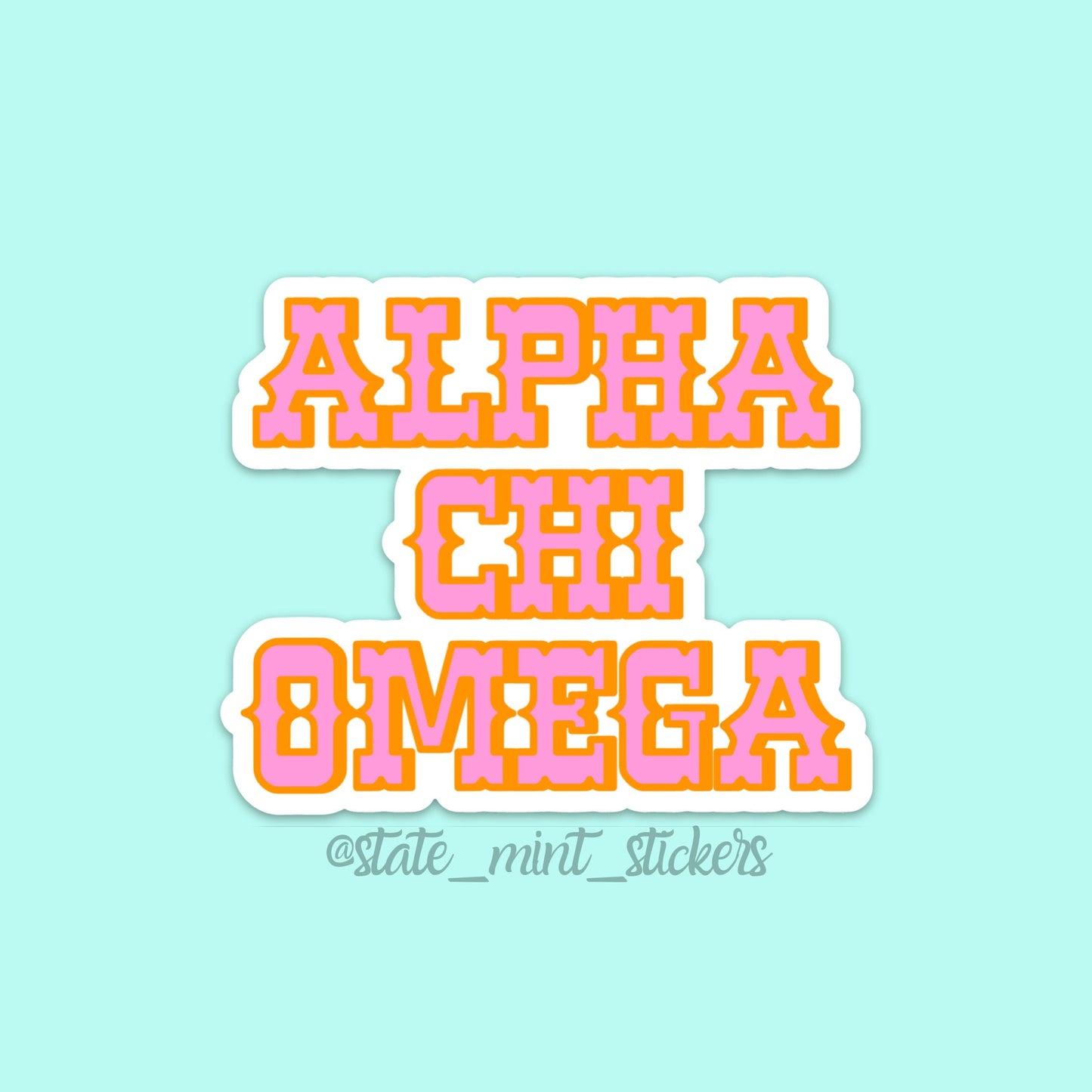 Alpha Chi Omega Pink Cowboy / Cowgirl Themed Sticker / Decal | use on car, laptop, water bottle, dishwasher safe, big little reveal gift