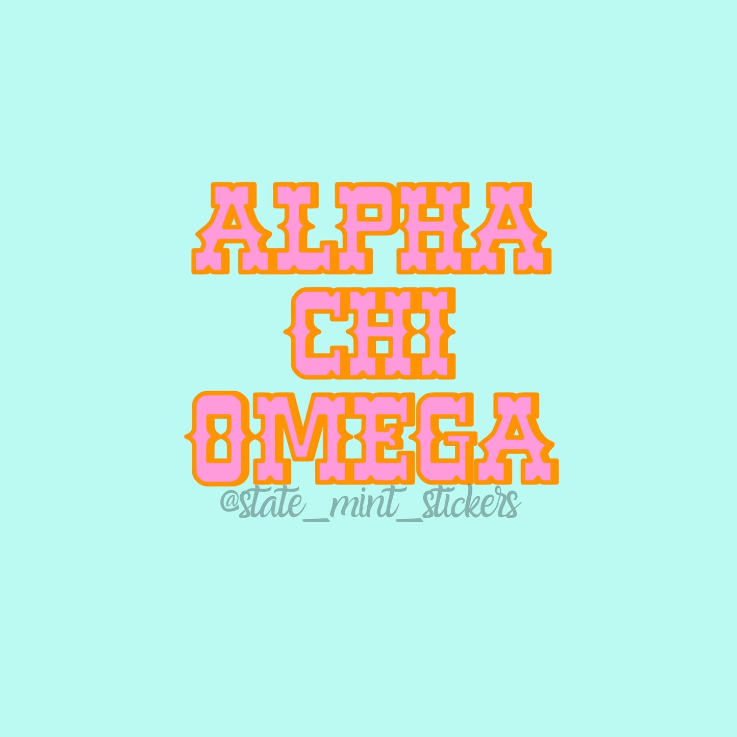 Alpha Chi Omega Pink Cowboy / Cowgirl Themed Sticker / Decal | use on car, laptop, water bottle, dishwasher safe, big little reveal gift
