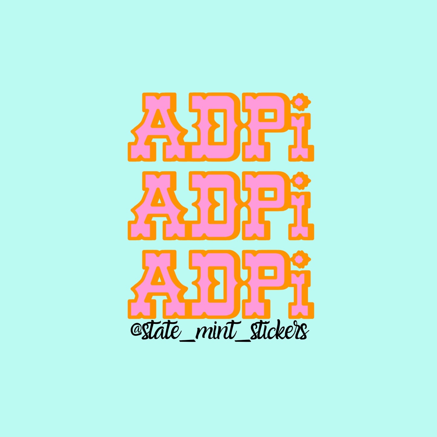 Alpha Delta Pi ADPi Cowboy / Cowgirl Sorority Sticker | 3.5" |  big little, bid day basket, for laptop, car, water bottle, outdoor vinyl