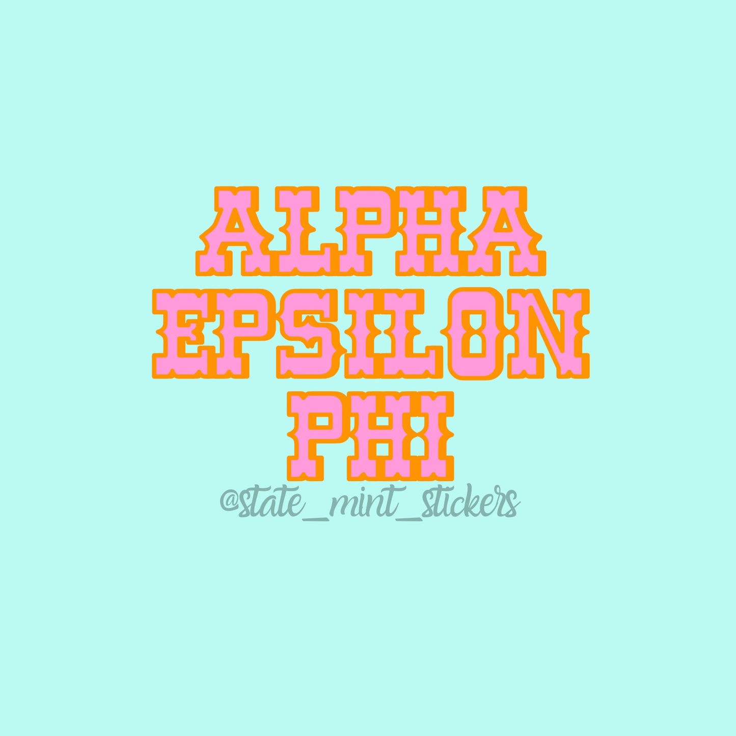 Alpha Epsilon Phi AEPhi Cowboy / Cowgirl Sorority Sticker / Decal  | 3.5" Wide, big little, bid day, laptop sticker, sorority gift, pack