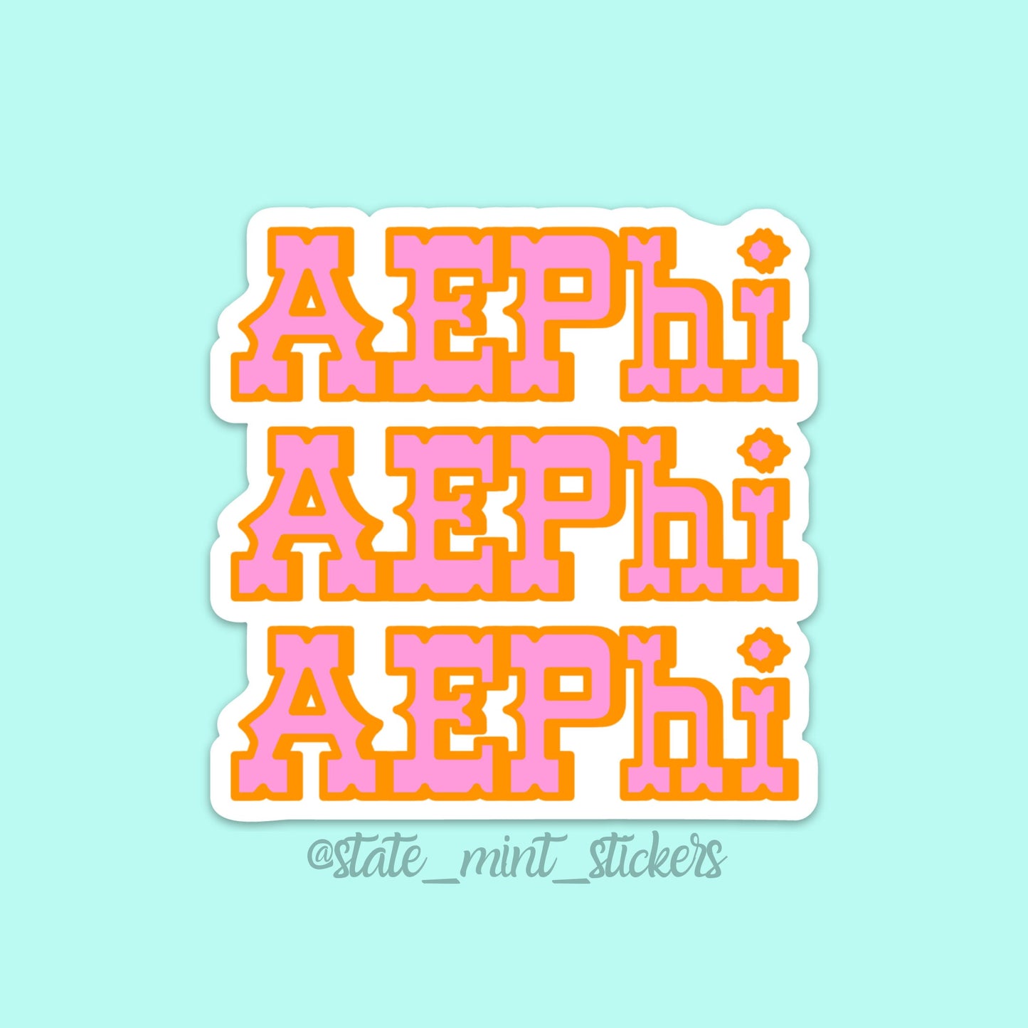 Alpha Epsilon Phi AEPhi Cowboy / Cowgirl Sorority Sticker / Decal  | 3.5" Wide, big little, bid day, laptop sticker, sorority gift, pack