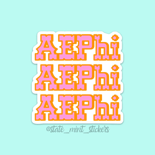 Alpha Epsilon Phi AEPhi Cowboy / Cowgirl Sorority Sticker / Decal  | 3.5" Wide, big little, bid day, laptop sticker, sorority gift, pack
