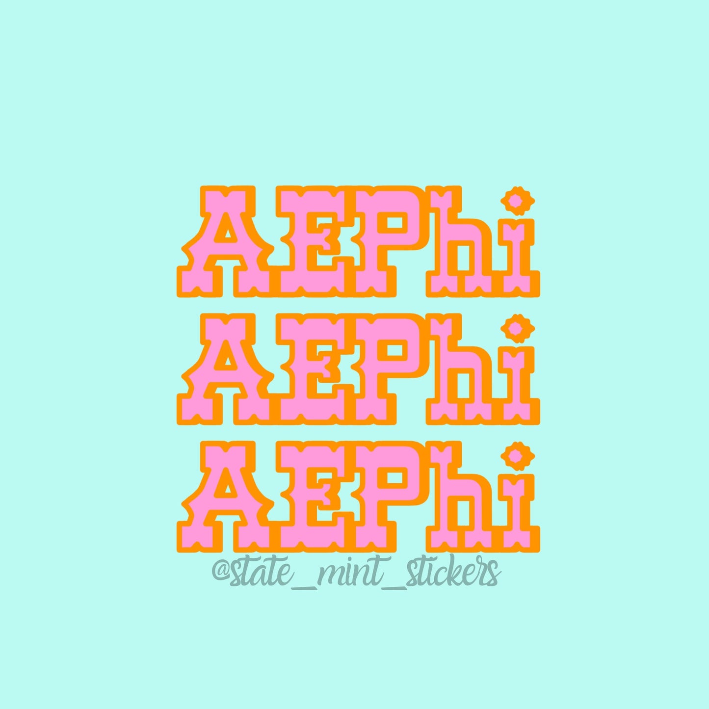 Alpha Epsilon Phi AEPhi Cowboy / Cowgirl Sorority Sticker / Decal  | 3.5" Wide, big little, bid day, laptop sticker, sorority gift, pack