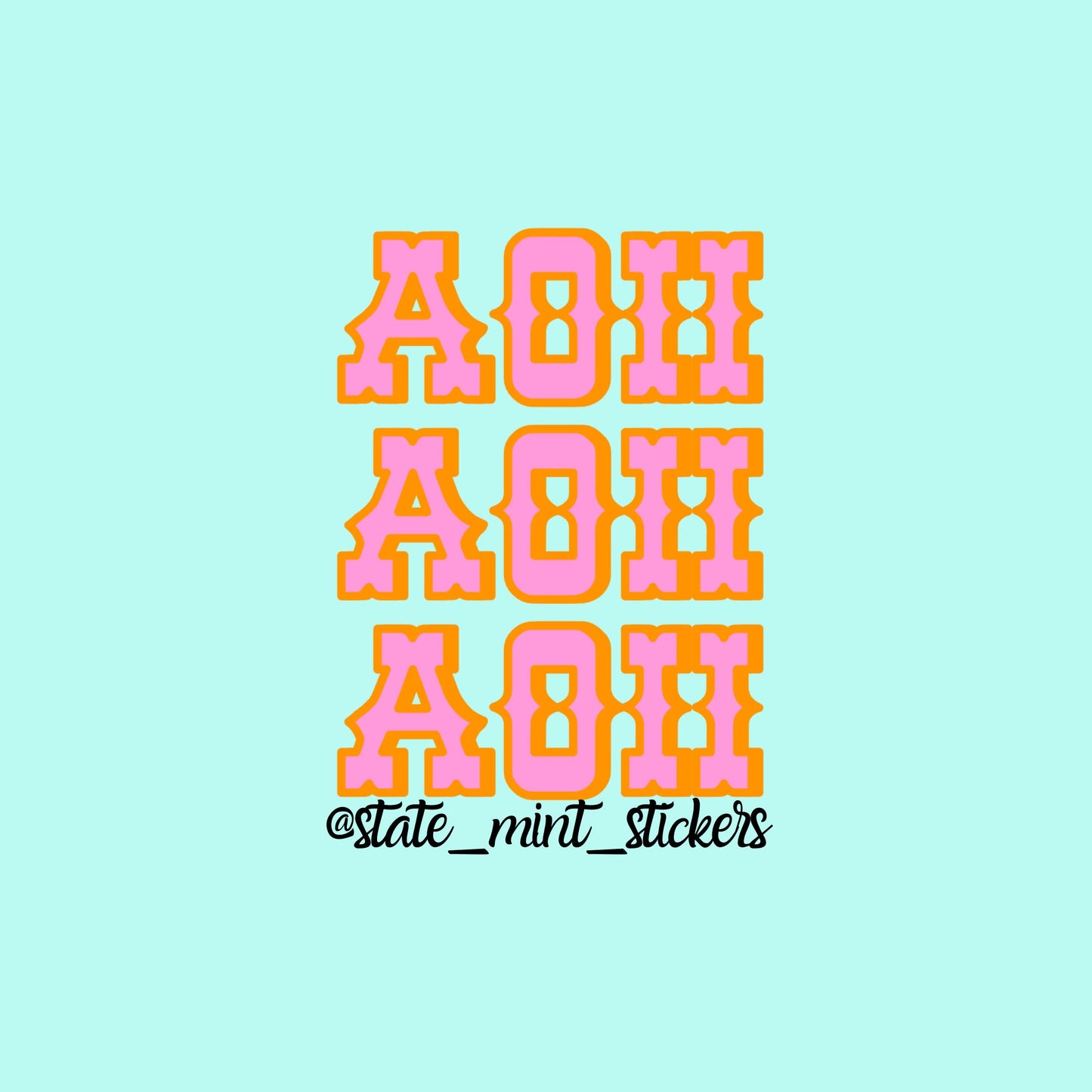 Alpha Omicron Pi AOII Sorority Cowgirl YeeHaw Howdy Sticker / Decal | 3.5", laptop sticker, car decal, big little, bid day, bulk custom