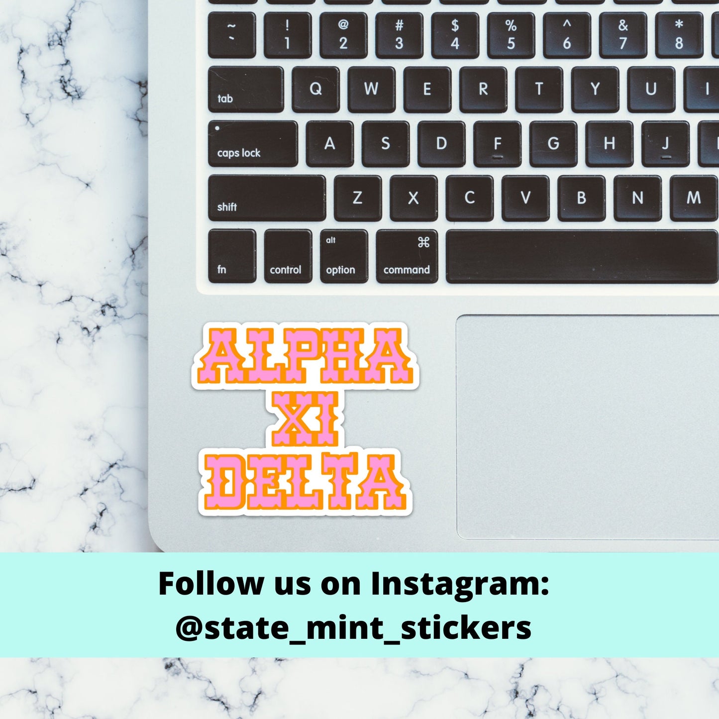 Alpha Xi Delta Sorority Cowgirl Themed Pink and Orange Sticker / Decal | 3.5" Wide | bid day sticker, big little sticker, big little basket
