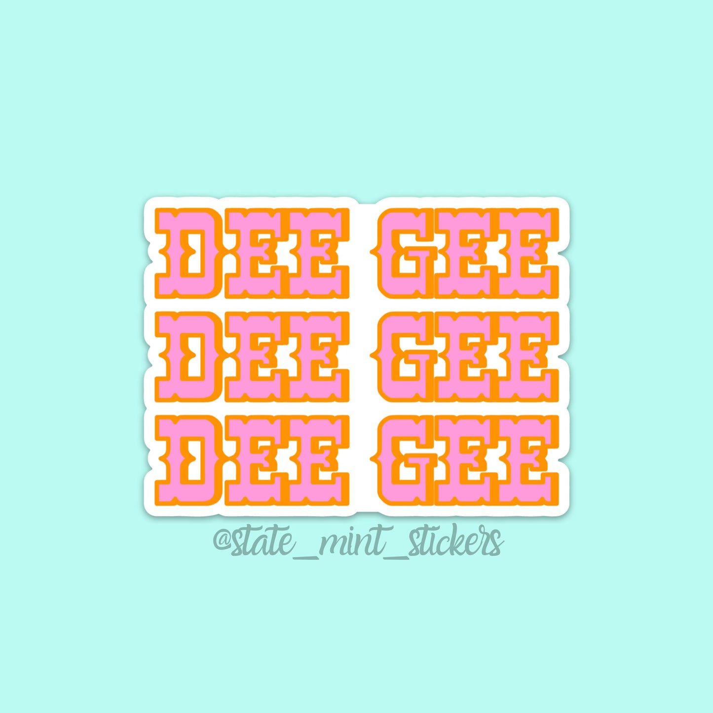 Delta Gamma Dee Gee Sorority Cowgirl Themed Sticker  | 3.5" Wide