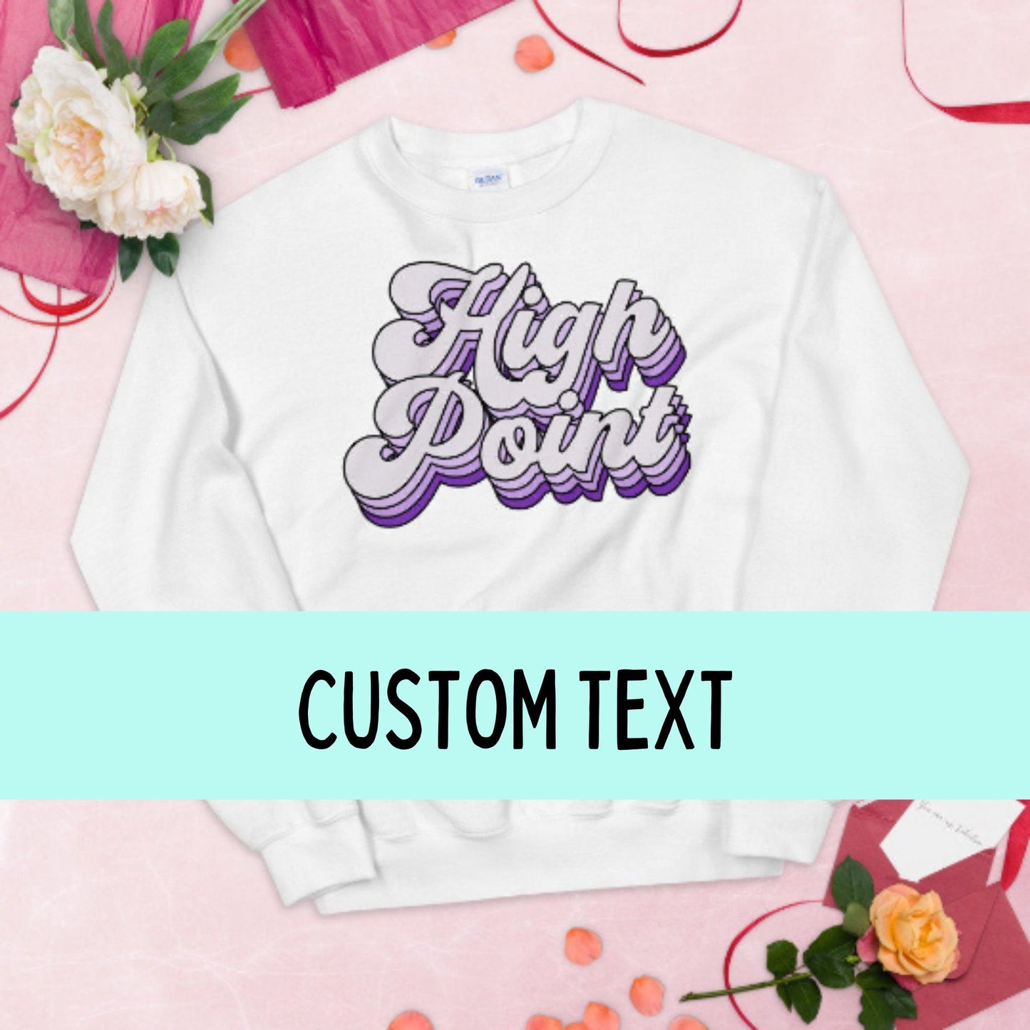 Custom College / Organization Name Groovy Gradient Sweatshirt