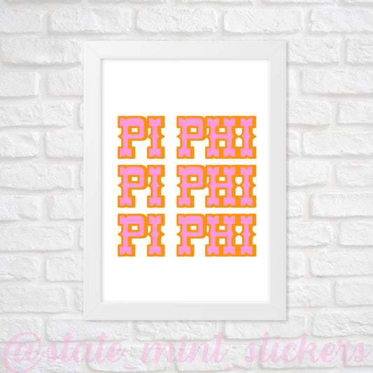 Pi Beta Phi Sorority Gallery Wall Art | Cowboy Cowgirl Western Bid Day Theme | DIGITAL DOWNLOAD | Download and print at home