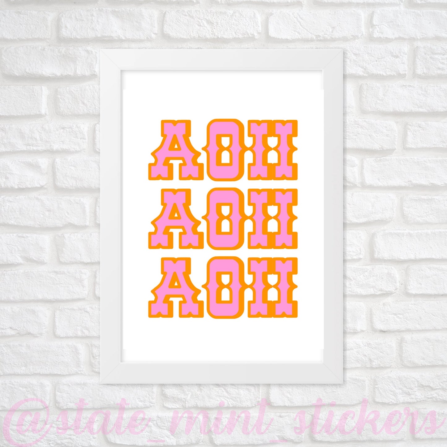 Alpha Omicron PI Sorority Gallery Wall Art | Cowboy Cowgirl Western Bid Day Theme | DIGITAL DOWNLOAD | Download and print at home