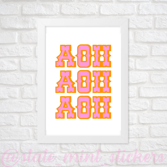 Alpha Omicron PI Sorority Gallery Wall Art | Cowboy Cowgirl Western Bid Day Theme | DIGITAL DOWNLOAD | Download and print at home