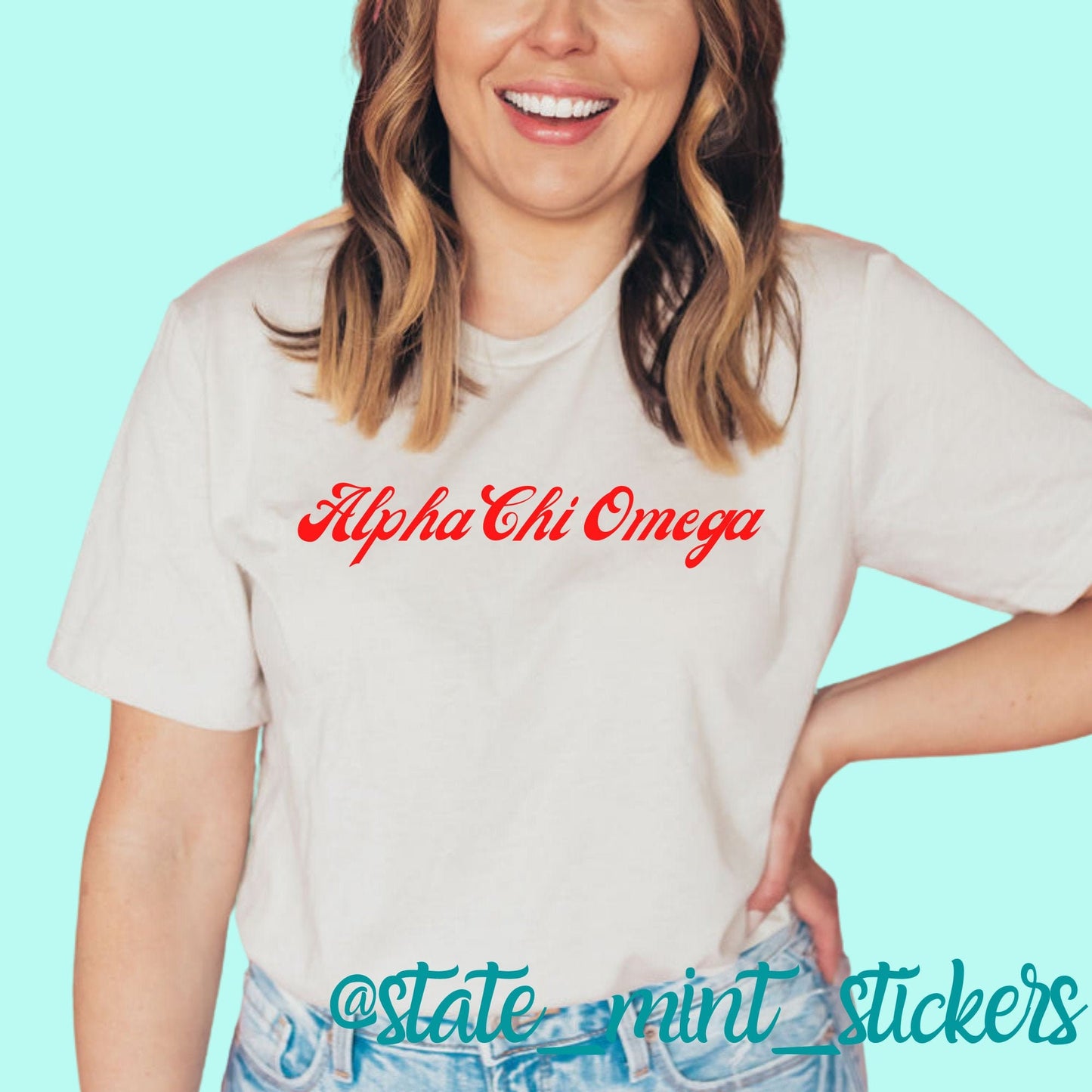 Alpha Chi Omega | Bella+Canvas Short Sleeve Tee | alpha chi tshirt, alpha chi tee, alpha chi custom, big little reveal, bid day basket