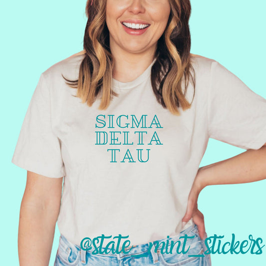 Sigma Delta Tau Sorority | Bella+Canvas Short Sleeve Tee