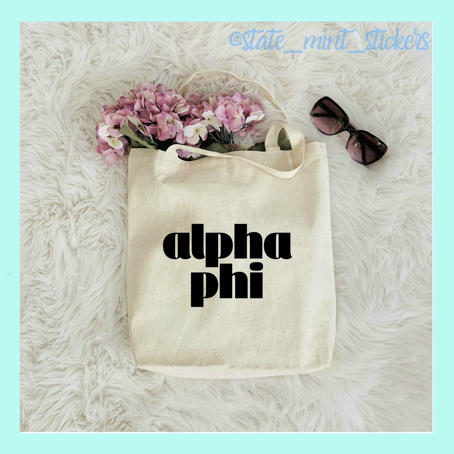 Alpha Phi Sorority Canvas Beach Bag / Tote Bag / Bid Day Bag | alpha phi tote bag, aphi handbag, purse, shopping bag, big little bag