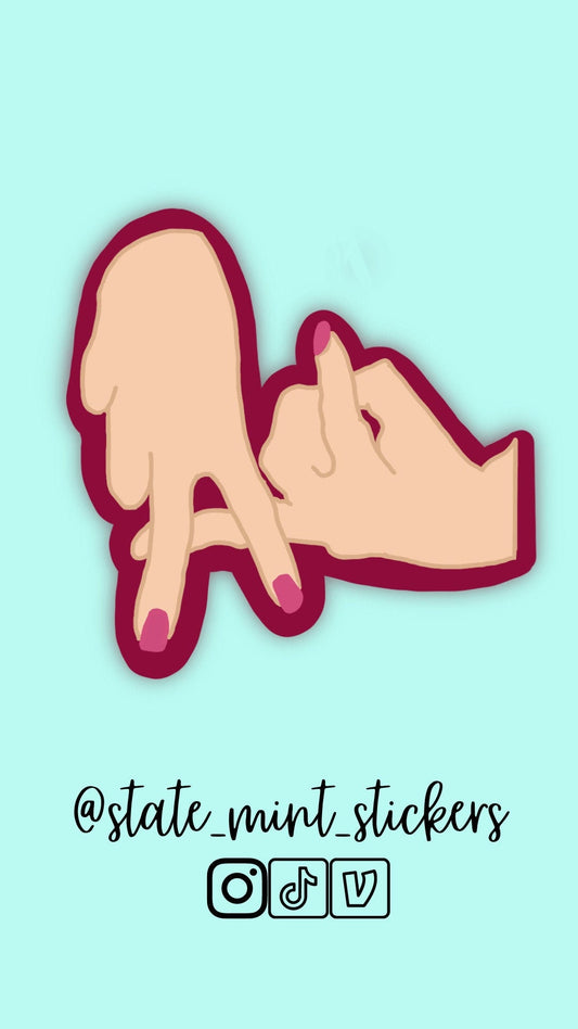 Alpha Phi Sorority Hand Sign Sticker | 3.5" Wide | Official Licensed Product  / Decal |  for Car, Laptop, Mug, Cup, Cooler, Planner