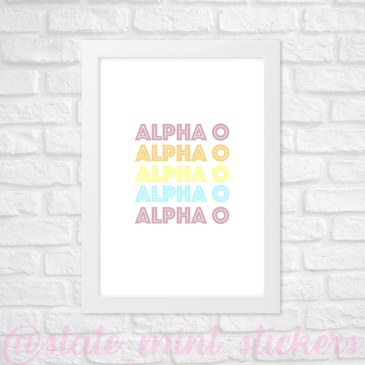 Alpha Omicron Pi Sorority Gallery Wall Art | DIGITAL DOWNLOAD | Download and print at home