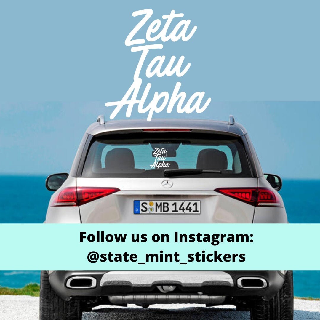 Zeta Tau Alpha Sorority Stars Vinyl Transfer Decal / Sticker | Waterproof laptop sticker car decal
