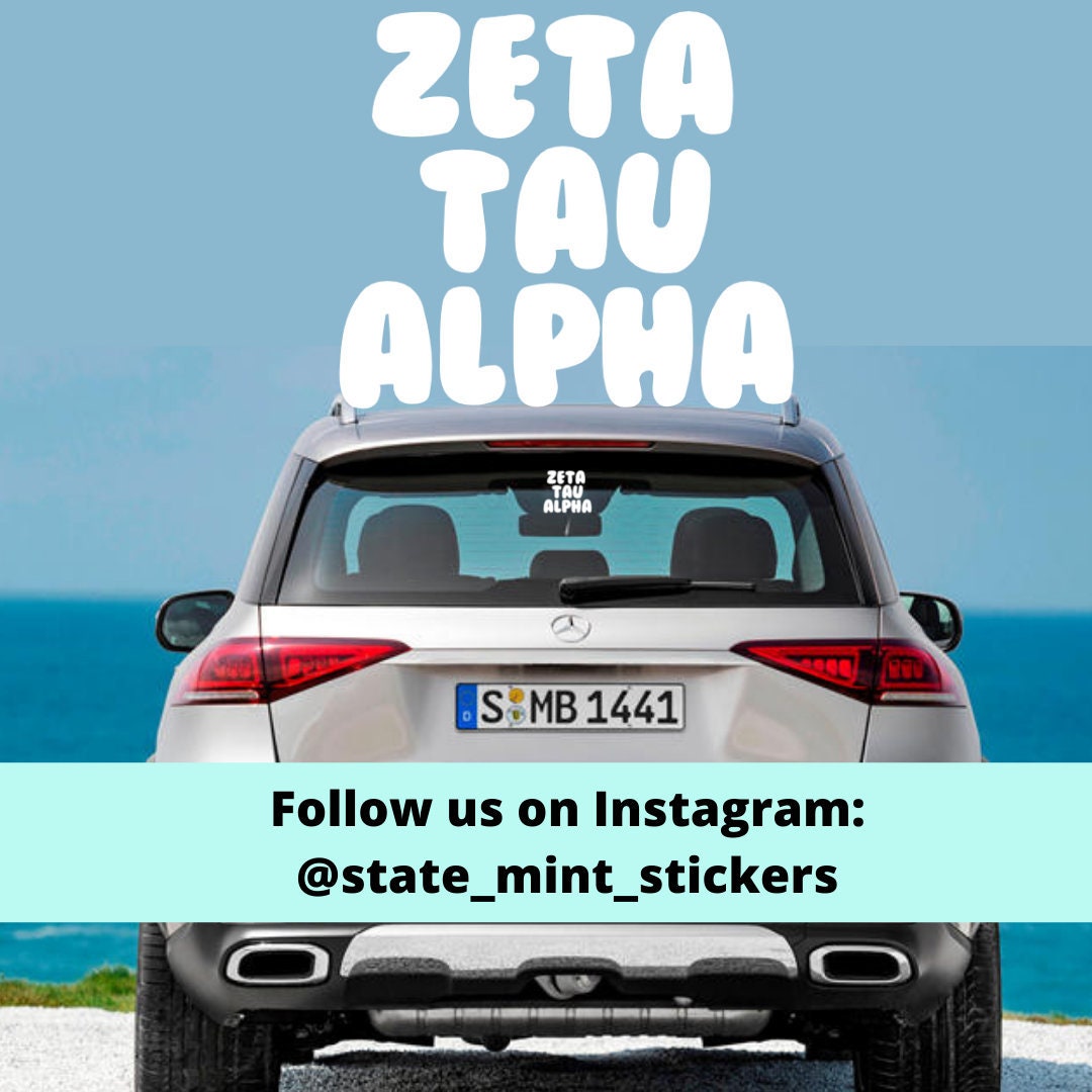 Zeta Tau Alpha Sorority Stars Vinyl Transfer Decal / Sticker | Waterproof laptop sticker car decal