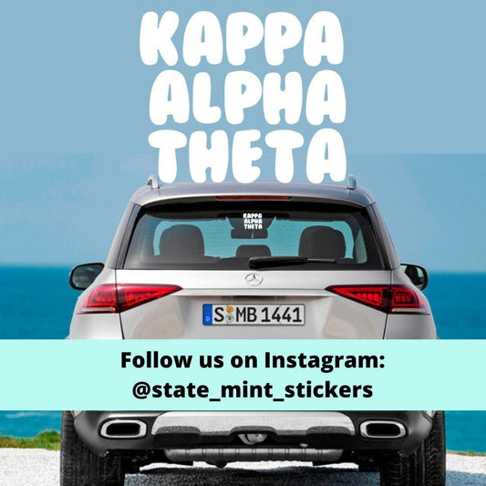 Kappa Alpha Theta Sorority Vinyl Transfer Decal / Sticker | Waterproof for Car, Laptop, Water Bottle, Cooler