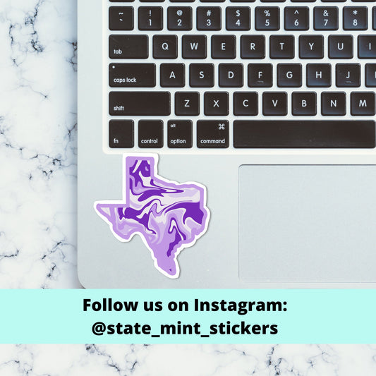 Puple and White Tarleton State / Decal | For Graduate / Alumni / Student | For Car, Laptop, Cooler, Flask, Water Bottle / Graduation / Grad