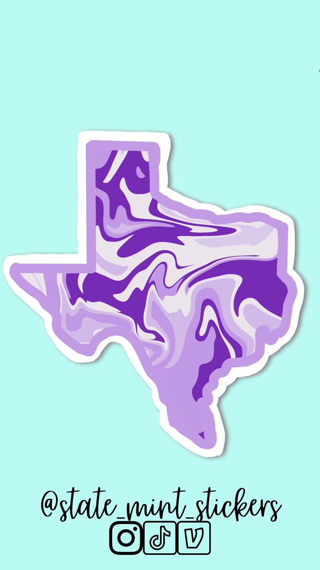 Puple and White Tarleton State / Decal | For Graduate / Alumni / Student | For Car, Laptop, Cooler, Flask, Water Bottle / Graduation / Grad