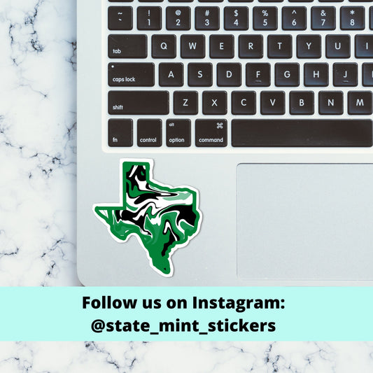 Green and Black UNT Sticker / Decal | For Graduate / Alumni / Student | For Car, Laptop, Cooler, Flask, Water Bottle / Graduation / Grad
