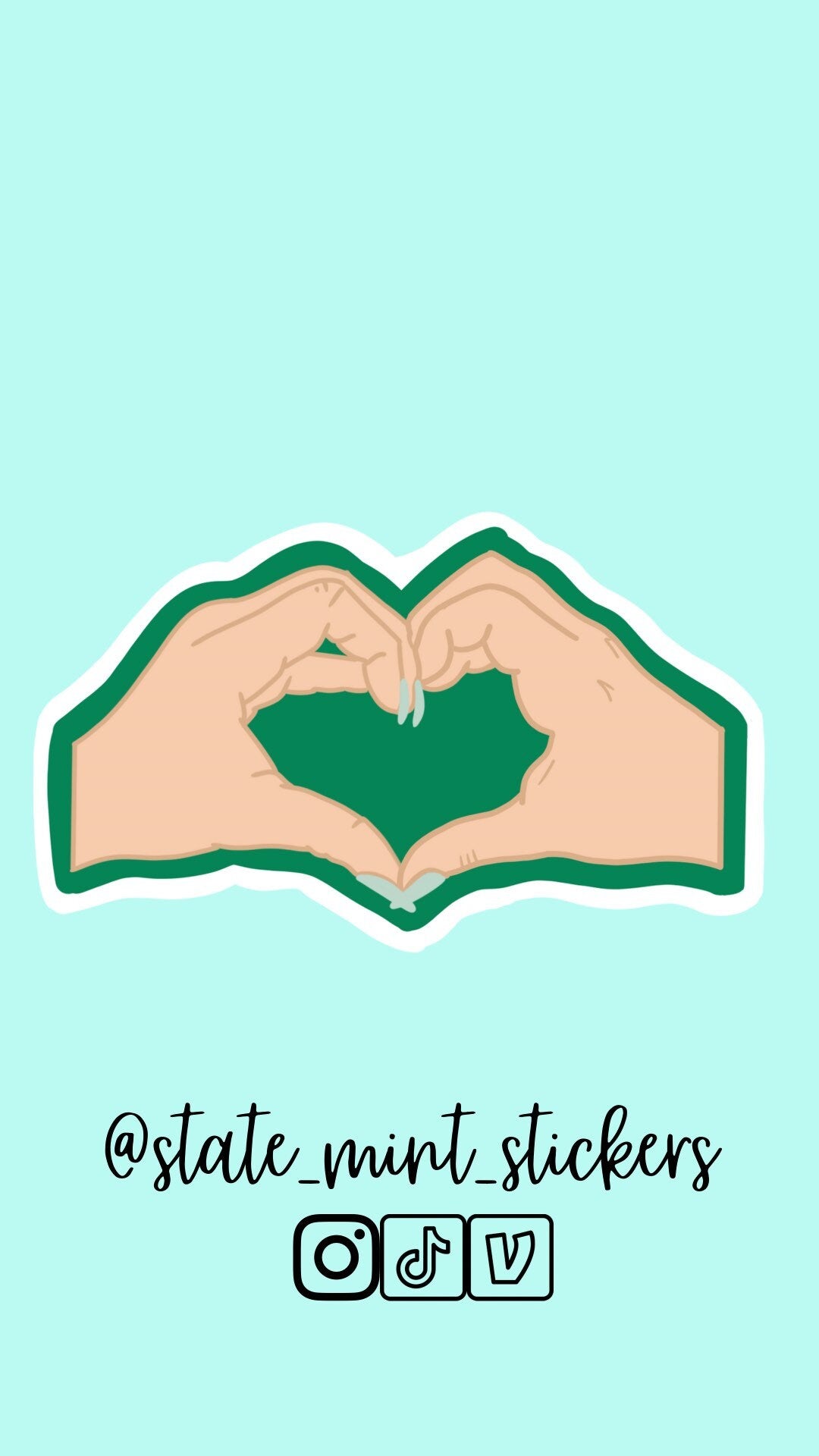 Alpha Epsilon Phi Sticker AEPhi Hand Sign Sorority Sticker / Decal  | 4" tall