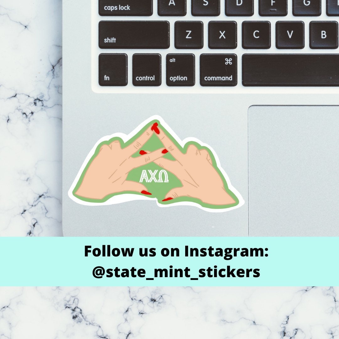 Alpha Chi Omega Sticker / Decal | AXO Hand Sign Sticker