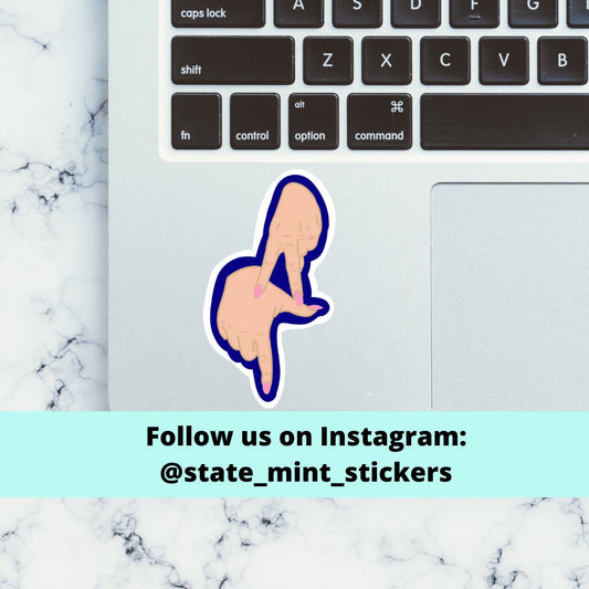 Delta Gamma Sorority Hand Sign Sticker / Decal | 4” | Official Licensed Product  / Decal |  for Car, Laptop, Mug, Cup, Cooler, Planner