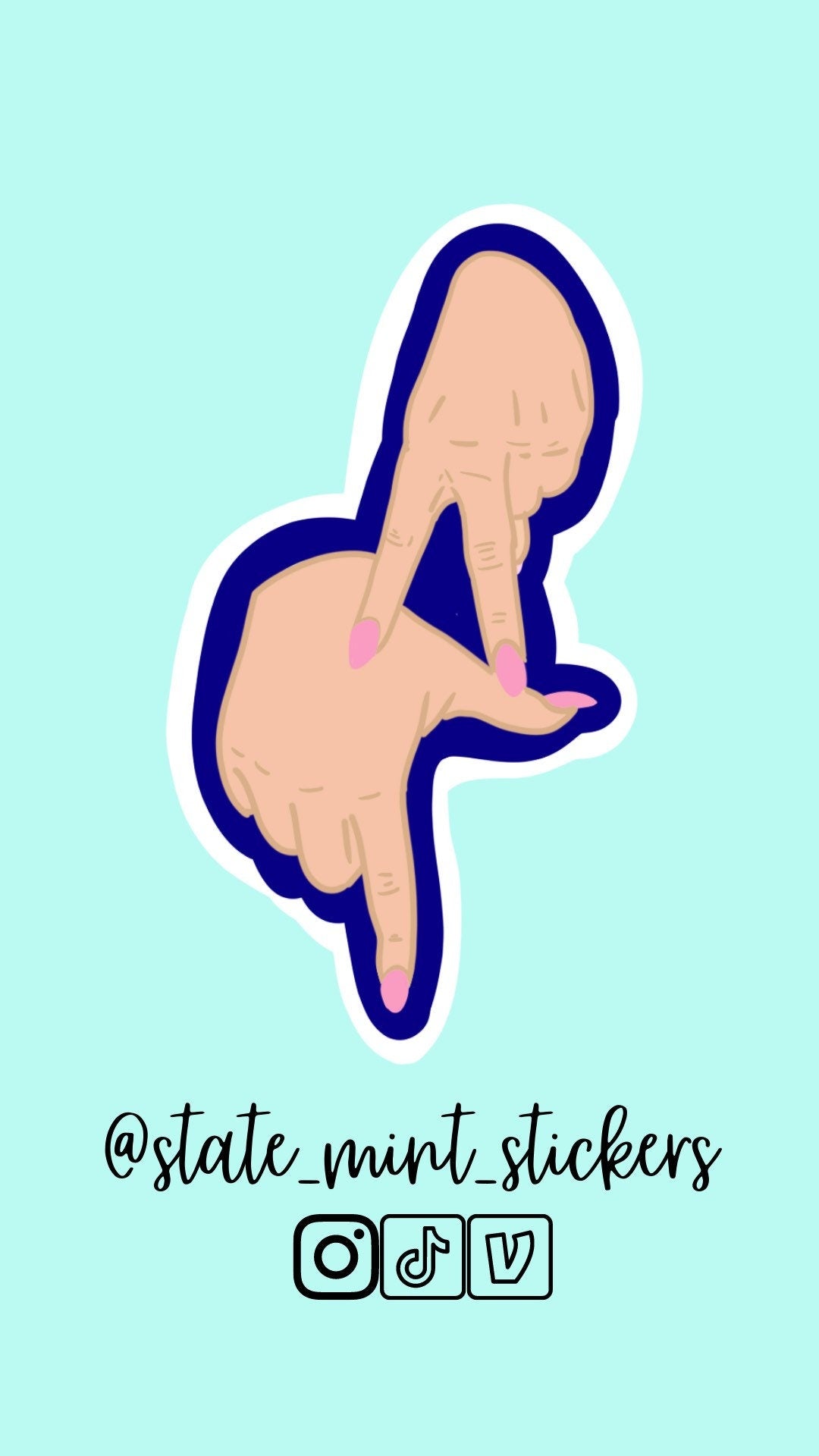 Delta Gamma Sorority Hand Sign Sticker / Decal | 4” | Official Licensed Product  / Decal |  for Car, Laptop, Mug, Cup, Cooler, Planner