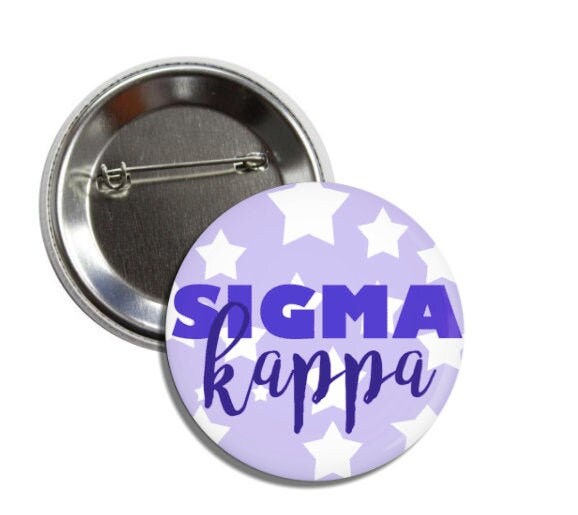 Sigma Kappa Button | 2" Sorority Button, Bid Day Button, Big Little Basket