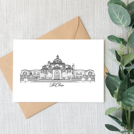 Wedding Venue Black-and-White Line Drawing - For Invitation, Vellum Insert, Envelope, Wall Art, Wedding Gift, Anniversary Gift, Art Print