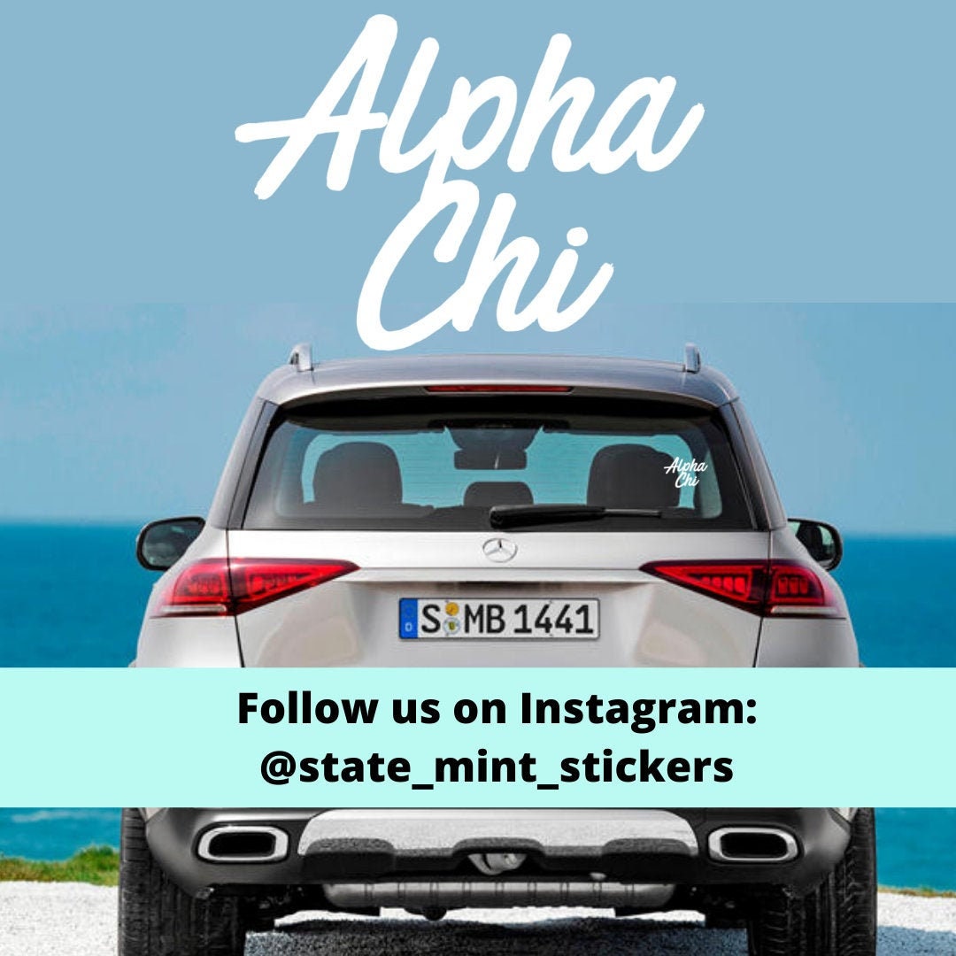 Alpha Chi Omega Sorority Vinyl Transfer Decal / Sticker | Waterproof for Car, Laptop, Water Bottle, Cooler