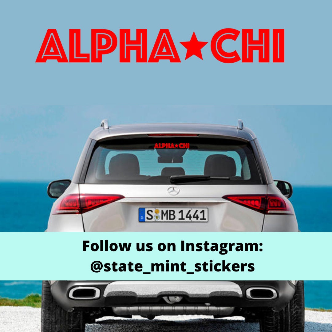 Alpha Chi Omega Sorority Vinyl Transfer Decal / Sticker | Waterproof for Car, Laptop, Water Bottle, Cooler