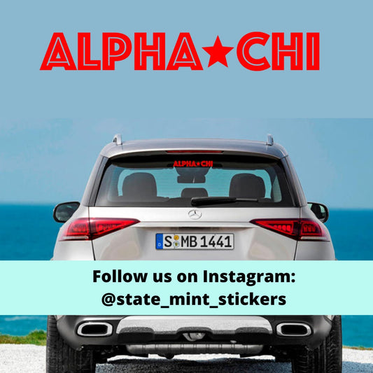 Alpha Chi Omega Sorority Vinyl Transfer Decal / Sticker | Waterproof for Car, Laptop, Water Bottle, Cooler
