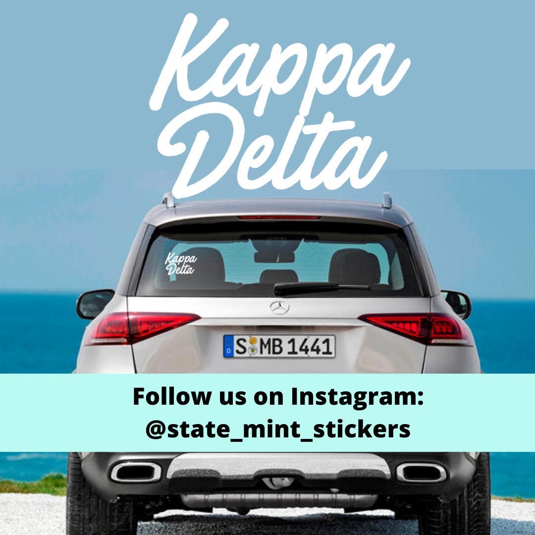 Kappa Delta Sorority Vinyl Transfer Decal / Sticker | Waterproof for Car, Laptop, Water Bottle, Cooler