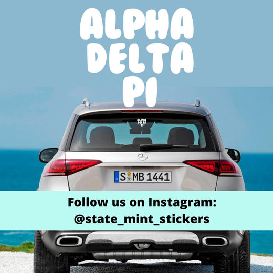 Alpha Delta Pi Star Sorority Vinyl Transfer Decal / Sticker | Waterproof for Car, Laptop, Water Bottle, Cooler