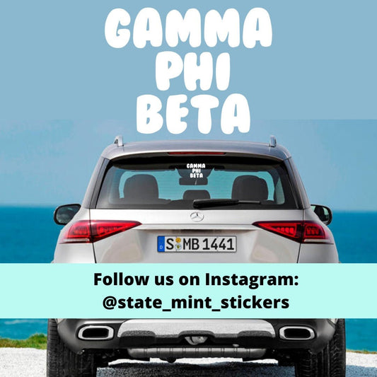 Gamma Phi Beta Sorority Vinyl Transfer Decal / Sticker | Waterproof for Car, Laptop, Water Bottle, Cooler