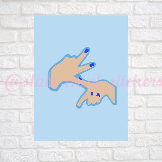 Kappa Kappa Gamma Sorority Gallery Wall Art | Kappa Hand Sign | DIGITAL DOWNLOAD | Download and print at home