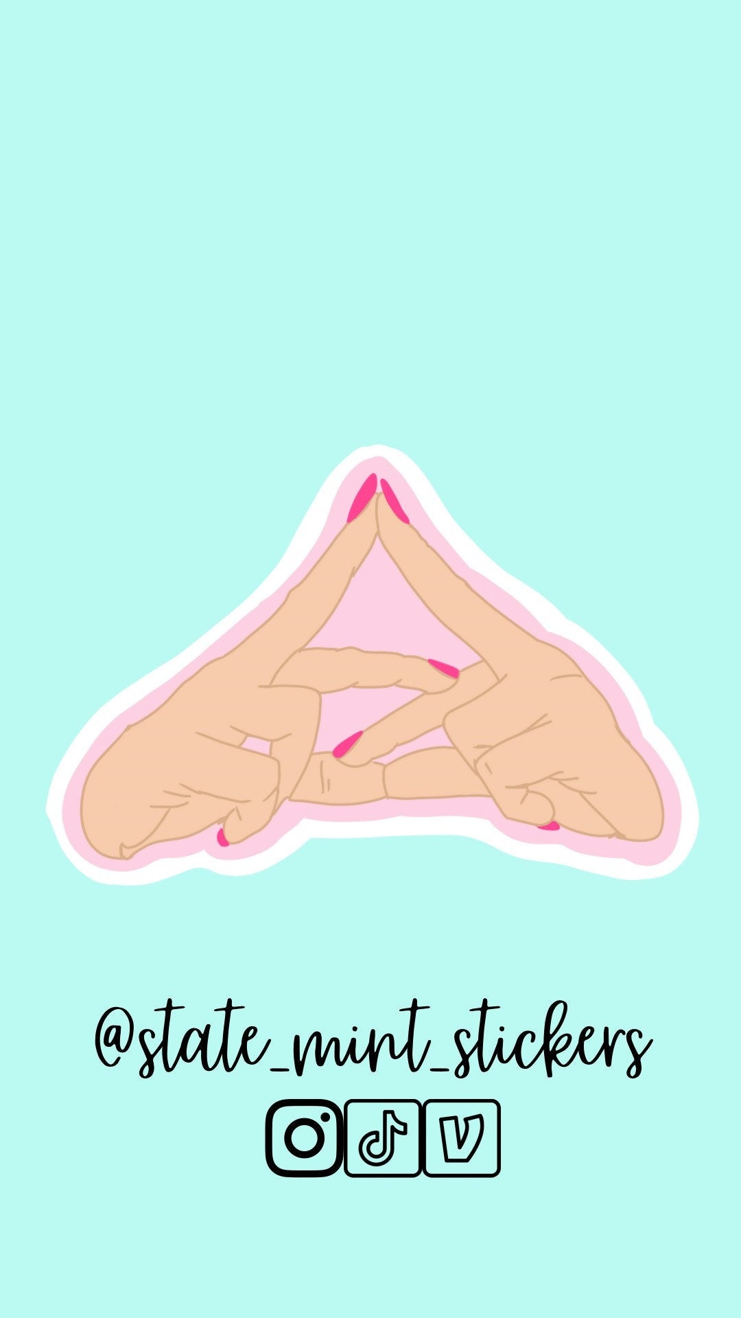 Delta Zeta Sticker Sorority Hand Sign Sticker / Decal