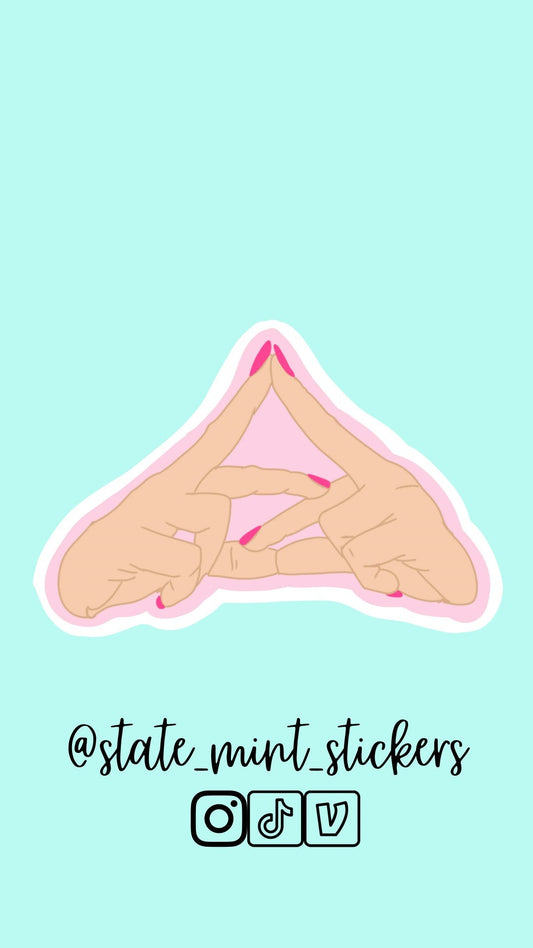 Delta Zeta Sticker Sorority Hand Sign Sticker / Decal