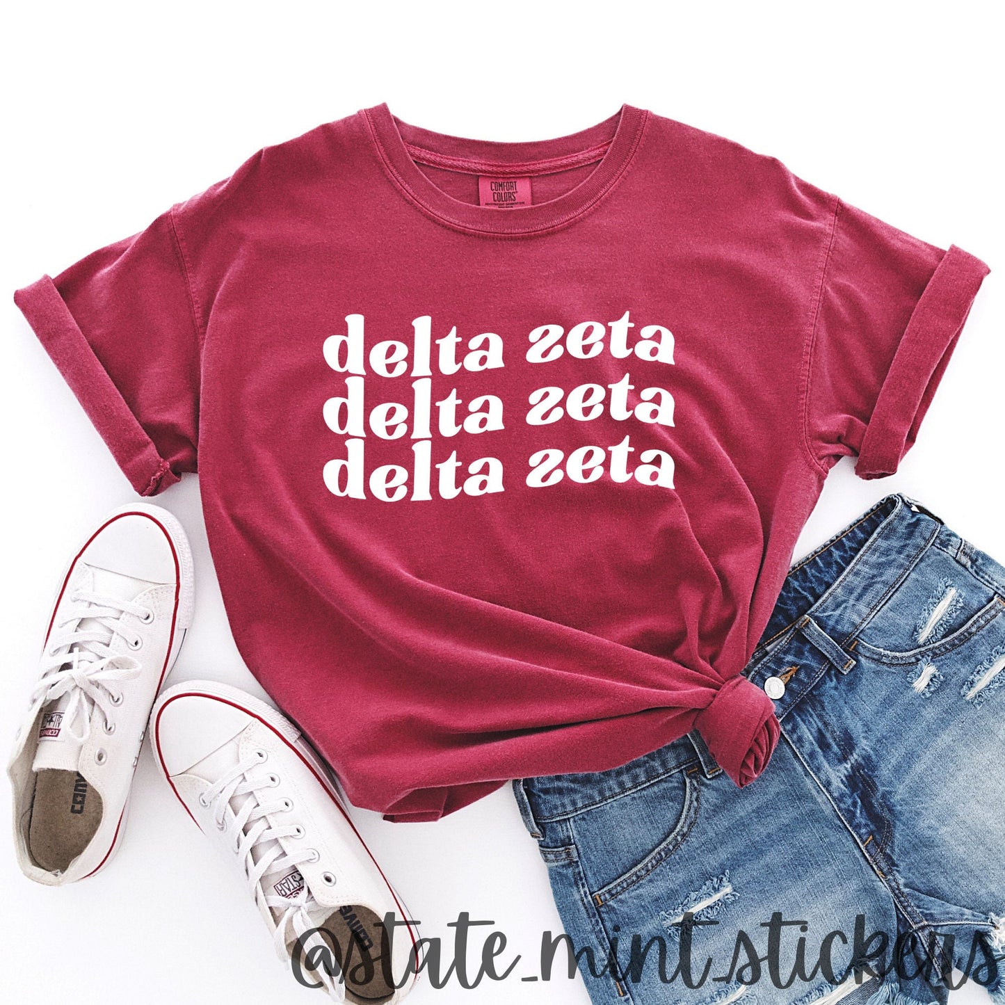 Delta Zeta Shirt | Comfort Colors Short Sleeve Tee T-Shirt  | shirt for big little, bid day, basket, reveal, deezee shirt, custom shirt