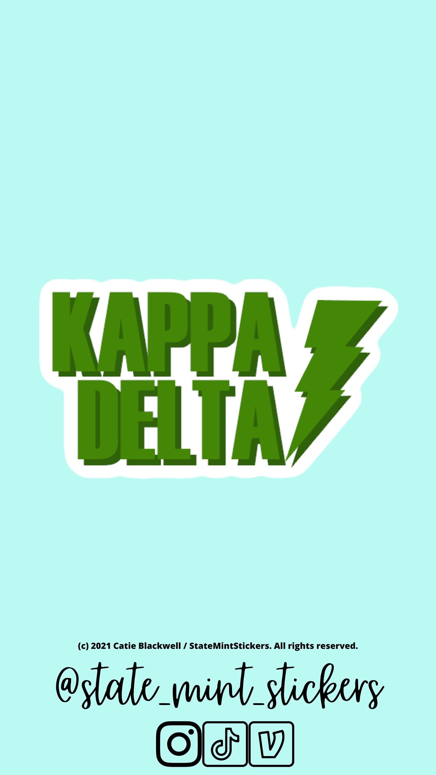 Kappa Delta Sticker | Kappa Delta Sorority, Sorority Sticker, Laptop Sticker, Bid Day, Big Little, Custom Sticker