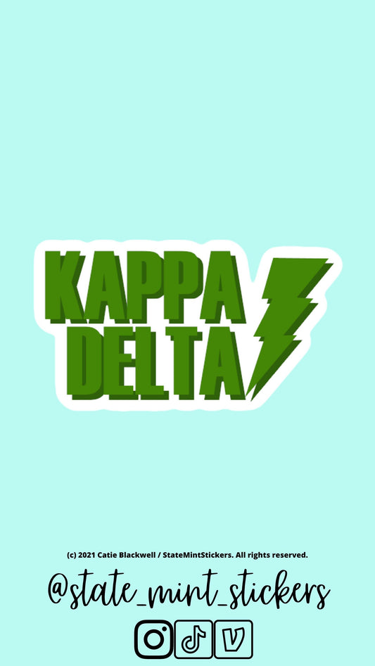 Kappa Delta Sticker | Kappa Delta Sorority, Sorority Sticker, Laptop Sticker, Bid Day, Big Little, Custom Sticker